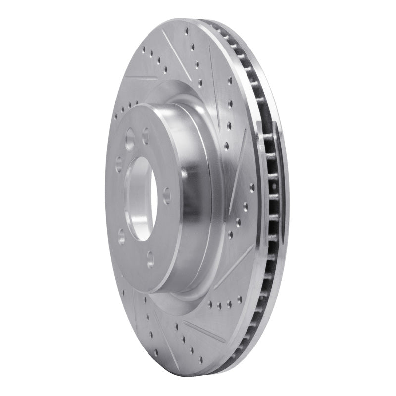 DFC 05-09 Land Rover LR3 Front Right Drilled & Slotted Silver Brake Rotor