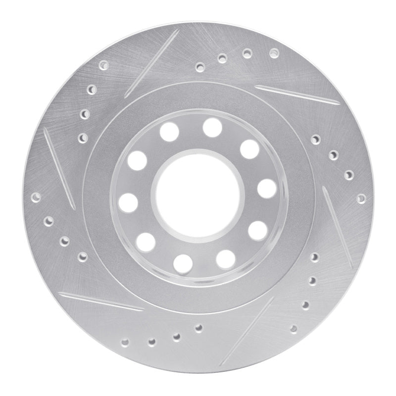 DFC 04-05 Audi ALLROAD Rear Right Drilled & Slotted Silver Brake Rotor