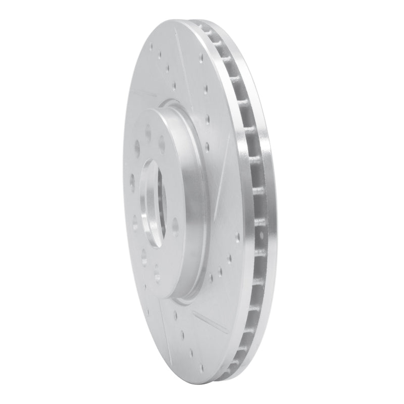 R1 03-11 Cadillac BLS (Mexico) Front Right Drilled & Slotted Silver Brake Rotor