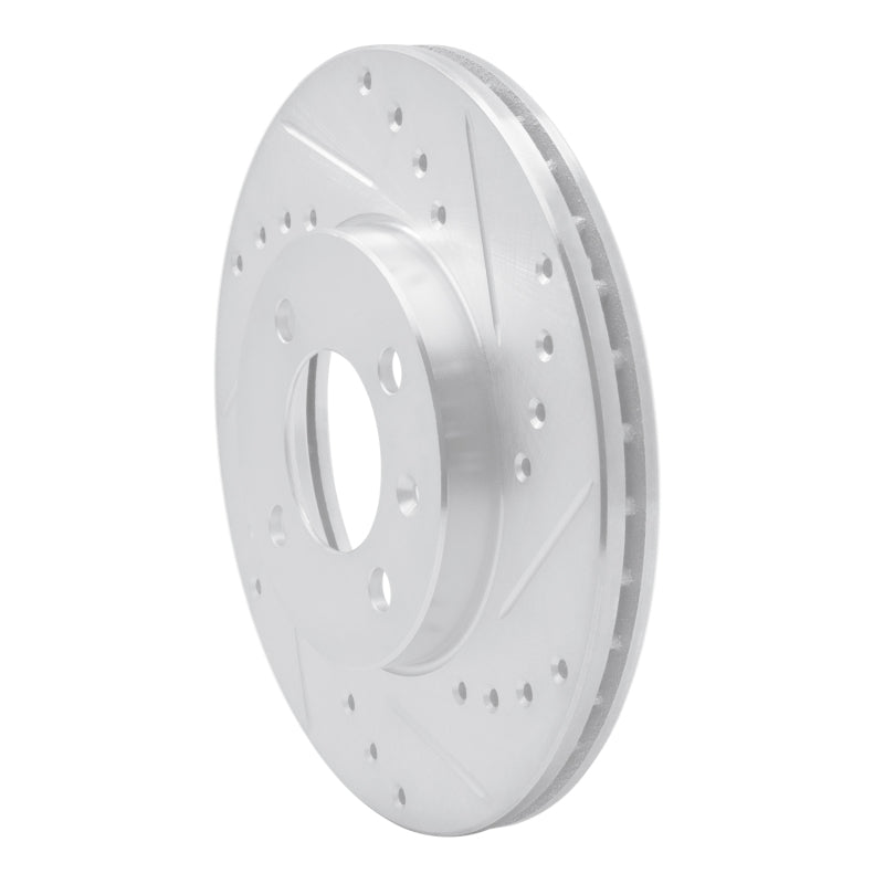 R1 86-08 Volkswagen Jetta Sedan Front Right Drilled & Slotted Silver Brake Rotor