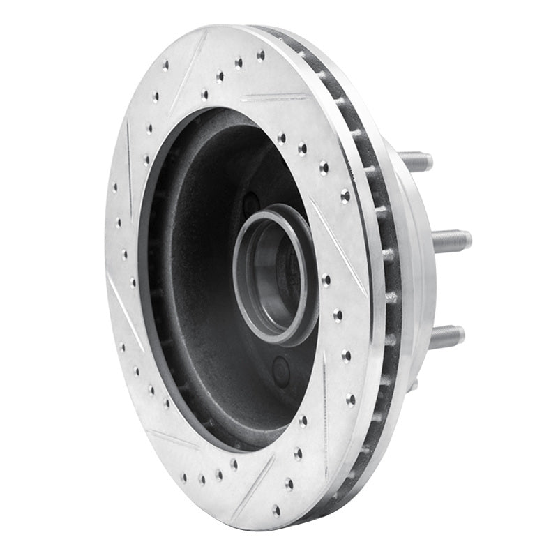 R1 80-85 Ford E-350 Econoline Club Wagon Front Right Drilled & Slotted Silver Brake Rotor