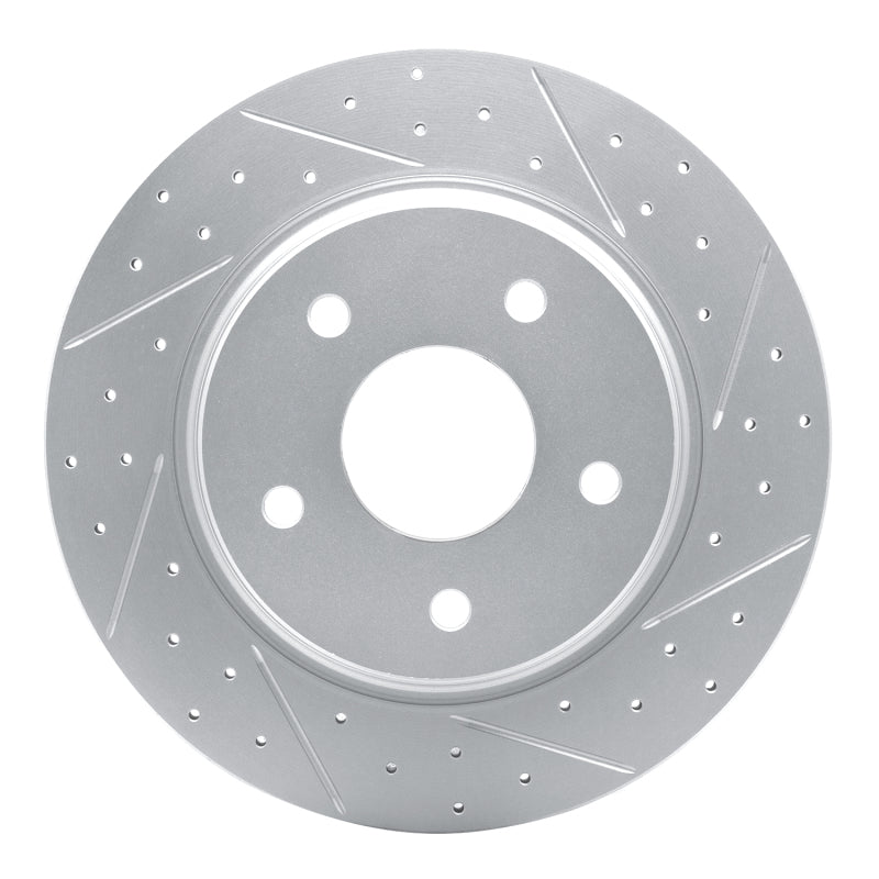 R1 08-16 Chrysler Town & Country Rear Right Drilled & Slotted Geo-Carbon Rotor