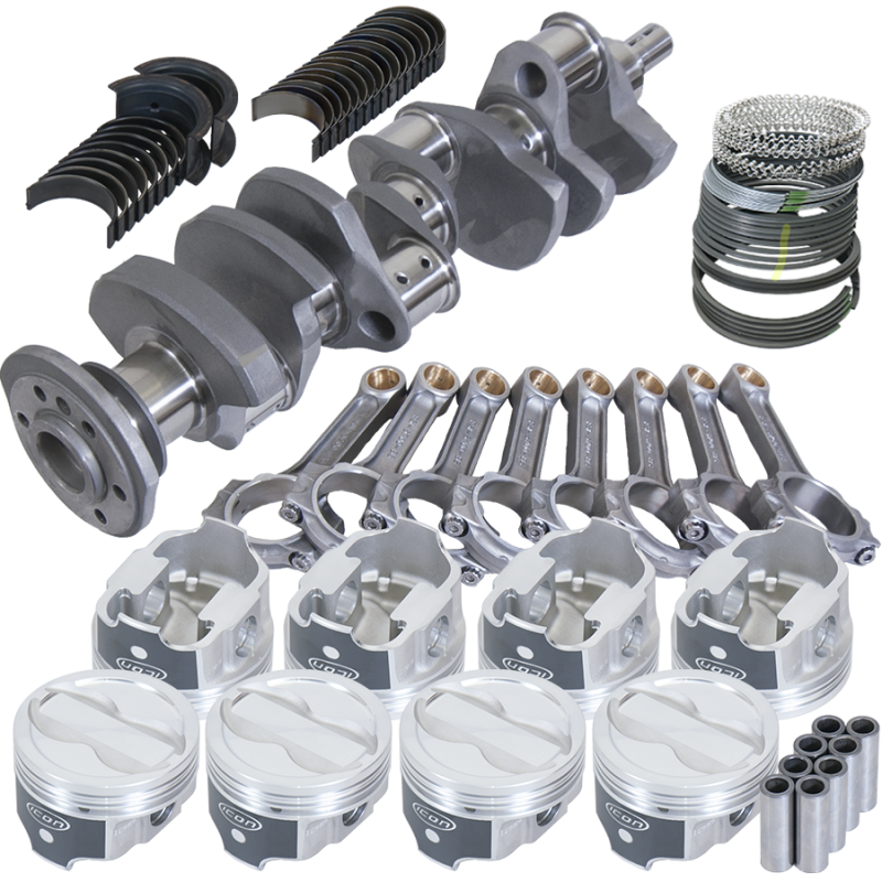 Eagle Chevy LT1 350 1Pc 3.750in Crank 5.700in I-Beam Rods -18cc 4.000in Pistons Rotating Assembly