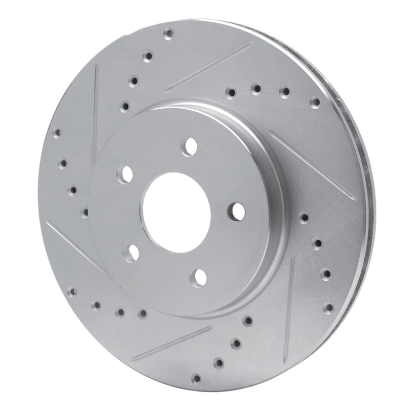 R1 01-08 Ford Mondeo (Mexico) Front Left Drilled & Slotted Silver Brake Rotor