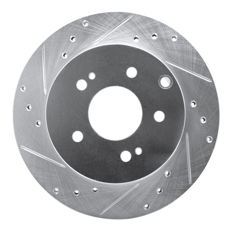 DFC 06-12 Mitsubishi Galant Rear Left Drilled & Slotted Silver Brake Rotor
