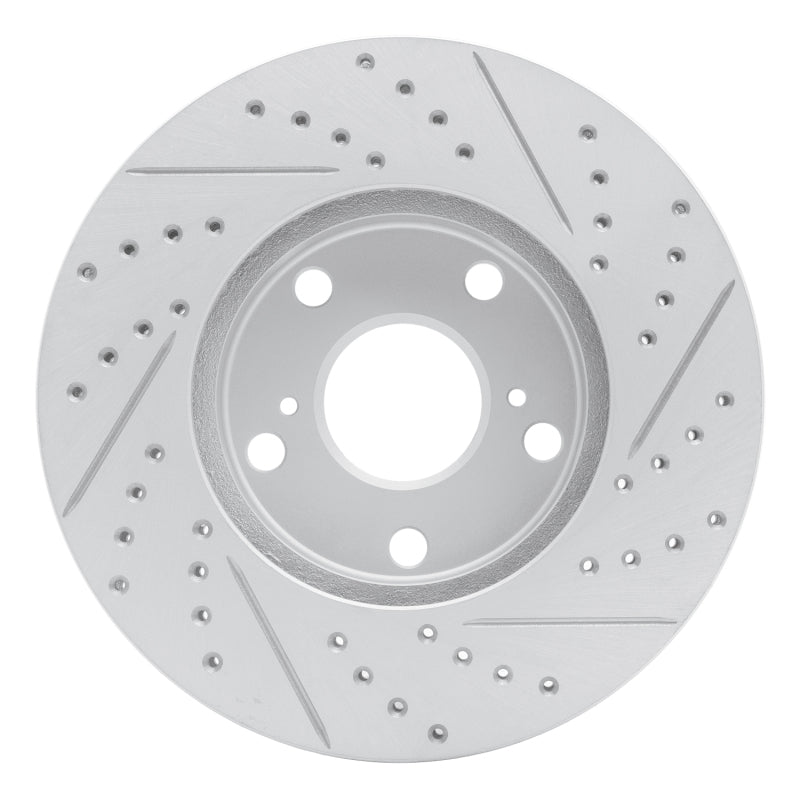 R1 92-06 Lexus ES300 Front Left Drilled & Slotted Geo-Carbon Rotor