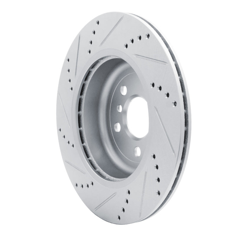 R1 17-25 BMW 330I Left Rear Drilled & Slotted Silver Brake Rotor