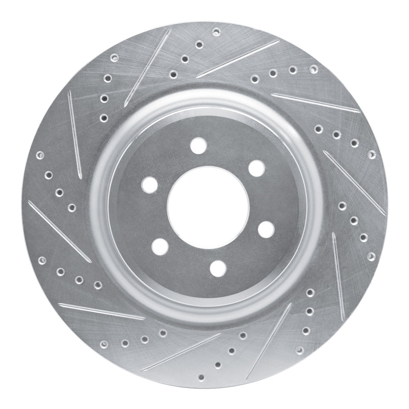 R1 03-17 Dodge Viper Front Left Drilled & Slotted Silver Brake Rotor