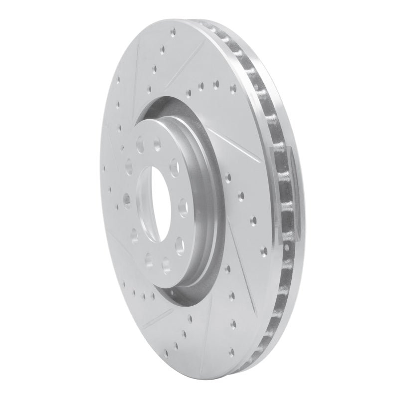 R1 98-09 Audi A4 Quattro Front Left Drilled & Slotted Silver Brake Rotor
