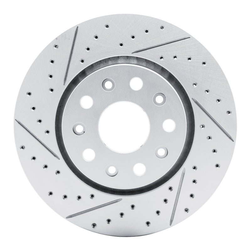 R1 18-25 Jeep Wrangler Front Left Drilled & Slotted Geo-Carbon Rotor