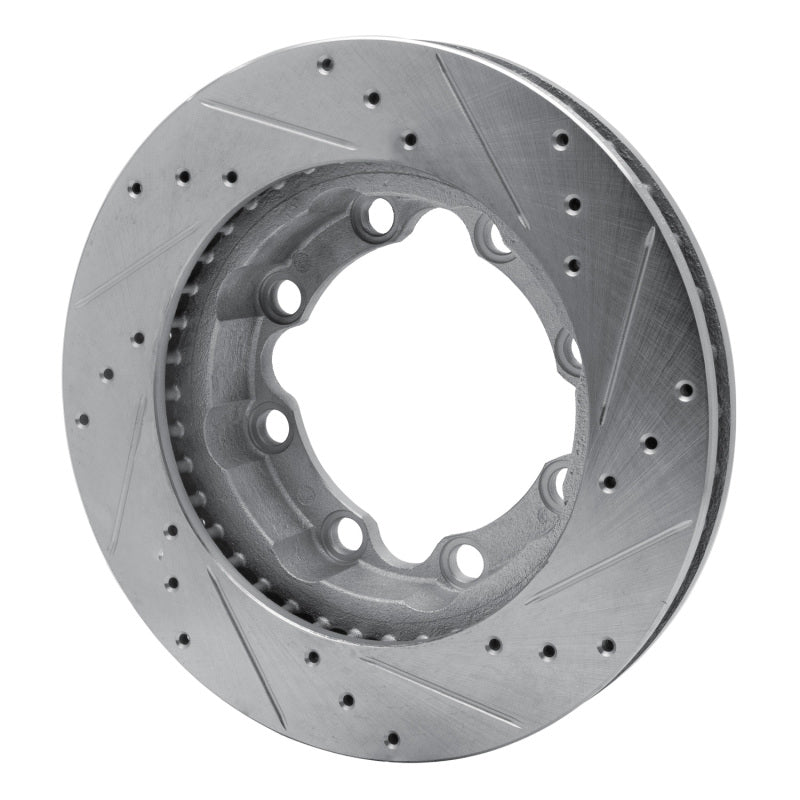 DFC 88-00 Chevrolet K1500 Suburban Front Left Drilled & Slotted Silver Brake Rotor