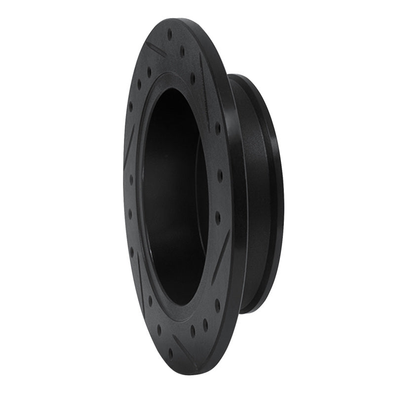 R1 85-87 Toyota Corolla (US/Canada) Rear Left Drilled & Slotted Black Brake Rotor