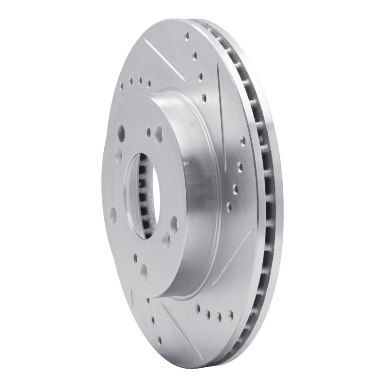 DFC 12-15 Acura ILX Front Right Drilled & Slotted Silver Brake Rotor