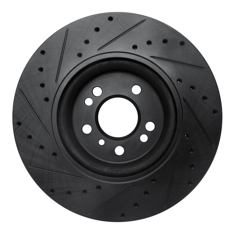 R1 06-12 Mercedes-Benz ML500 (USA/Canada) Front Right Drilled & Slotted Black Brake Rotor