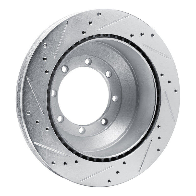 R1 08-19 Ford E-350 Super Duty Rear Right Drilled & Slotted Silver Brake Rotor