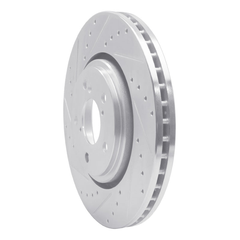 DFC 17-20 Acura MDX Front Left Drilled & Slotted Silver Brake Rotor