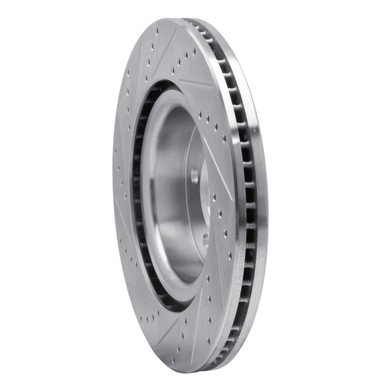 DFC 05-09 Land Rover LR3 Front Right Drilled & Slotted Silver Brake Rotor