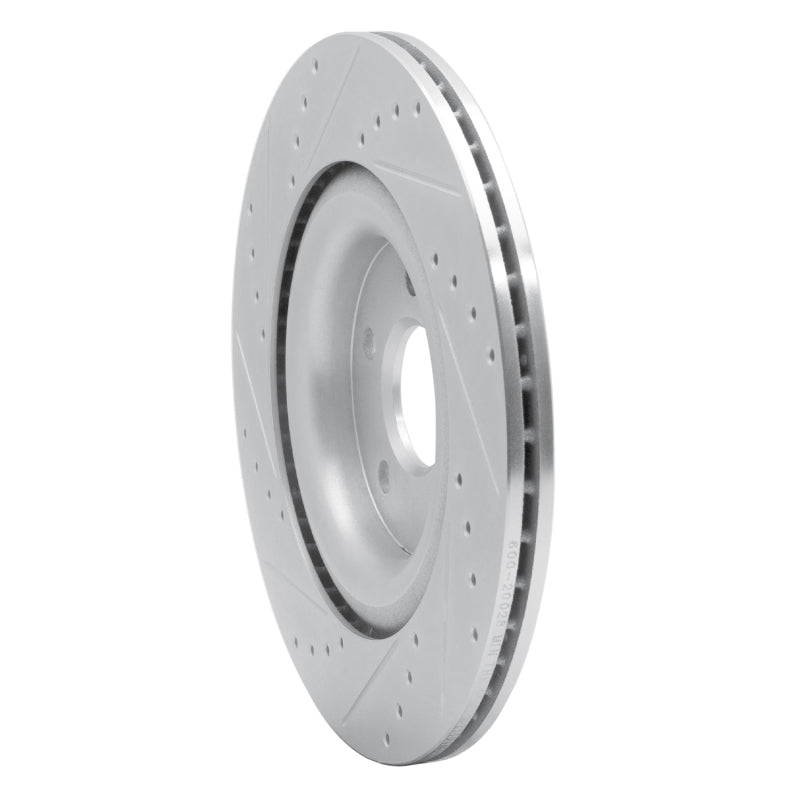R1 14-21 Jaguar XJ Rear Right Drilled & Slotted Silver Brake Rotor