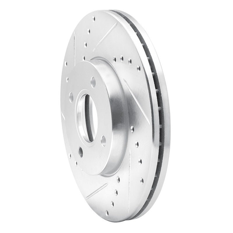 DFC 05-12 Ford Focus Front Left Drilled & Slotted Silver Brake Rotor