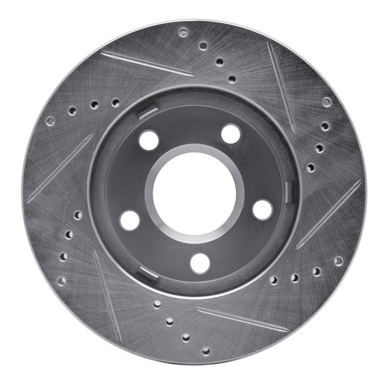 DFC 97-05 Buick LeSabre Front Left Drilled & Slotted Silver Brake Rotor
