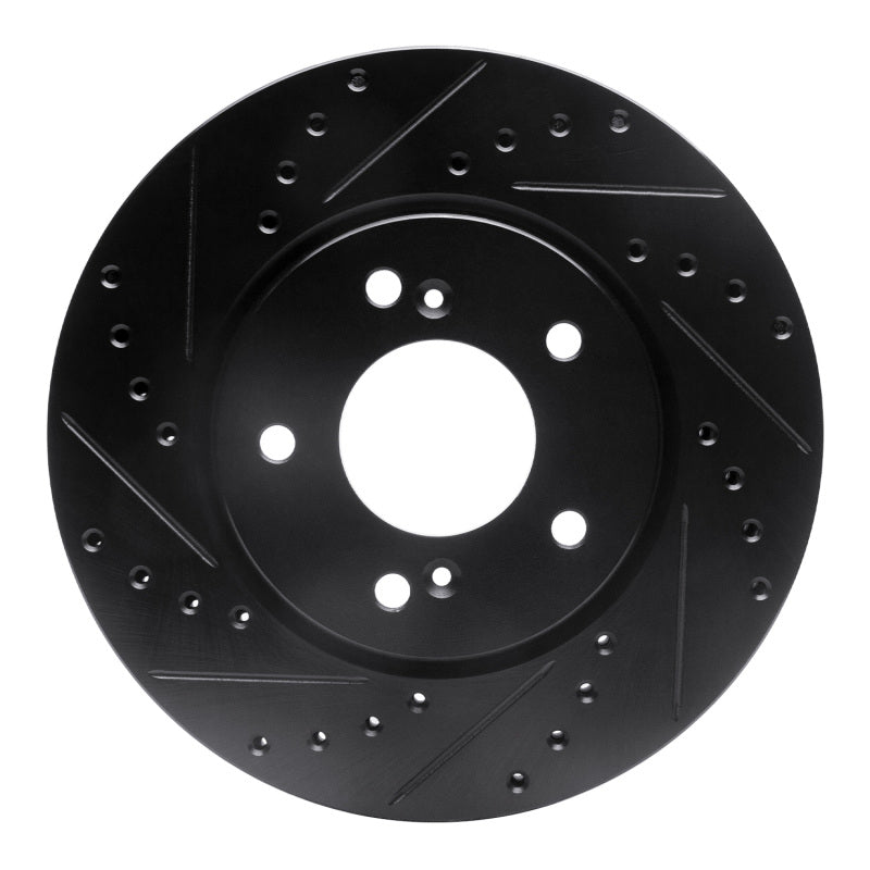 R1 91-96 Acura NSX Front Left Drilled & Slotted Black Brake Rotor