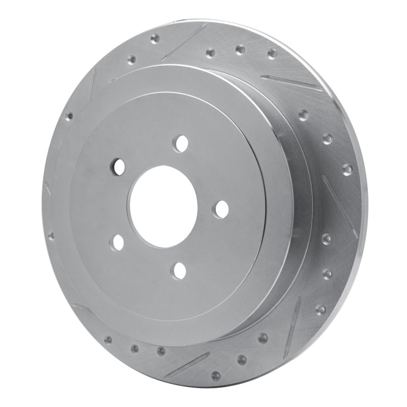 DFC 03-11 Lincoln Town Car Rear Left Drilled & Slotted Silver Brake Rotor