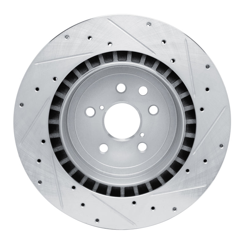 DFC 08-14 Lexus IS F Rear Left Drilled & Slotted Silver Brake Rotor