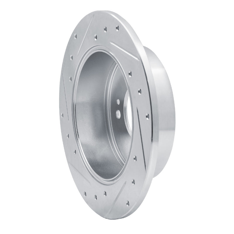 DFC 07-12 Kia Rondo (Canada) Rear Right Drilled & Slotted Silver Brake Rotor