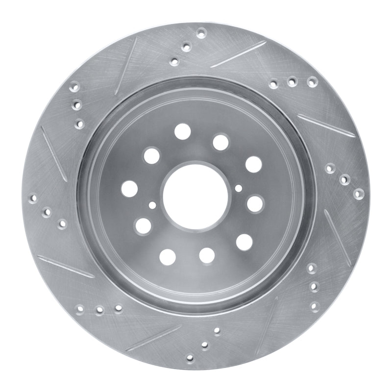 DFC 01-06 Lexus LS430 Rear Right Drilled & Slotted Silver Brake Rotor