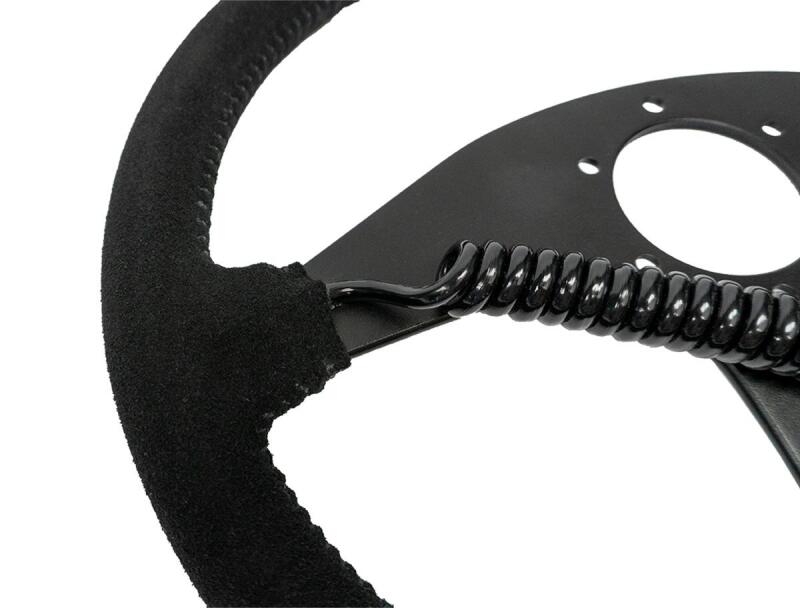 PRP Heated Flat Suede Steering Wheel - Black