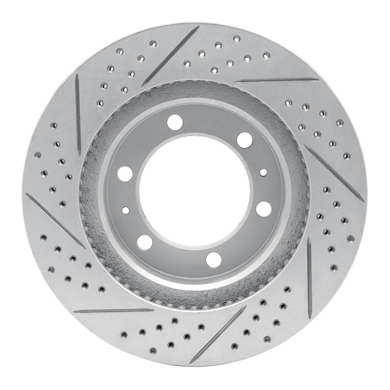 R1 03-23 Toyota 4Runner Front Right Drilled & Slotted Geo-Carbon Rotor