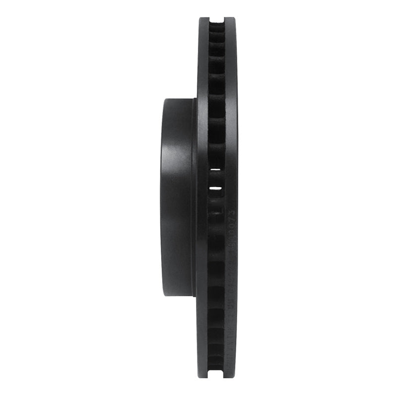 R1 10-17 Lexus CT200H Front Right Drilled & Slotted Black Brake Rotor