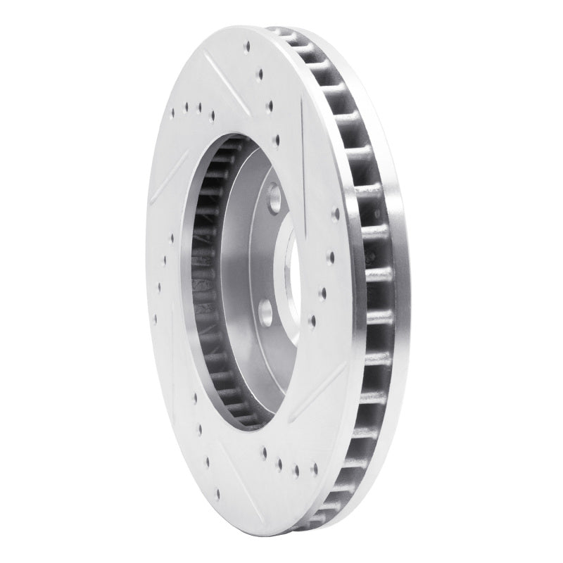 R1 90-97 Buick Park Avenue Front Left Drilled & Slotted Silver Brake Rotor