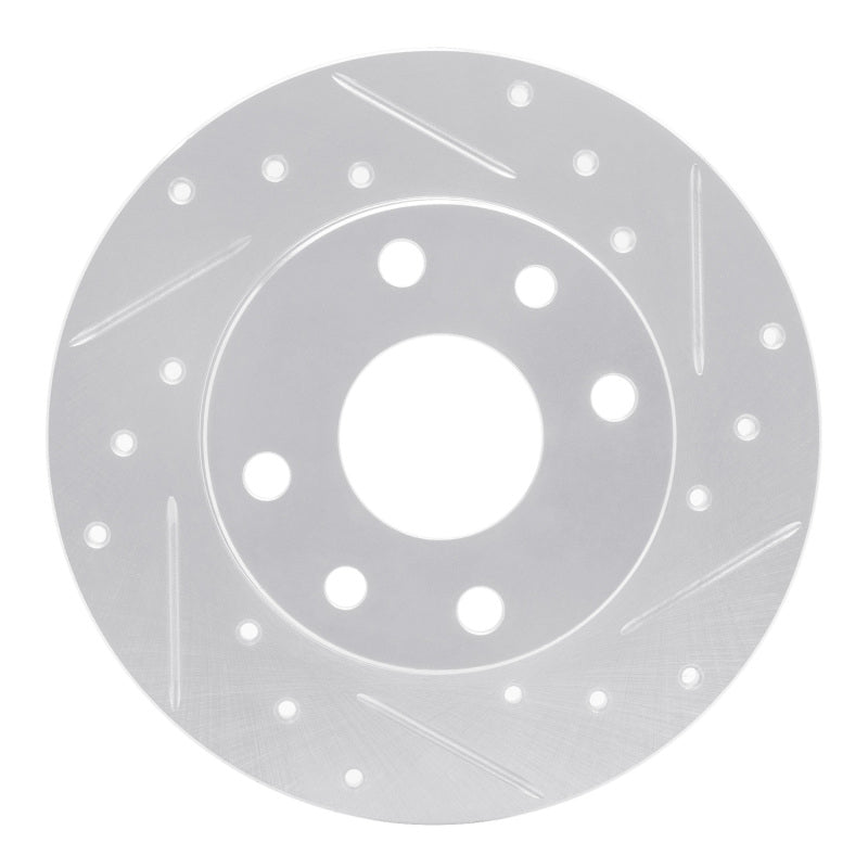 R1 85-89 Chevrolet SPECTRUM Front Right Drilled & Slotted Silver Brake Rotor
