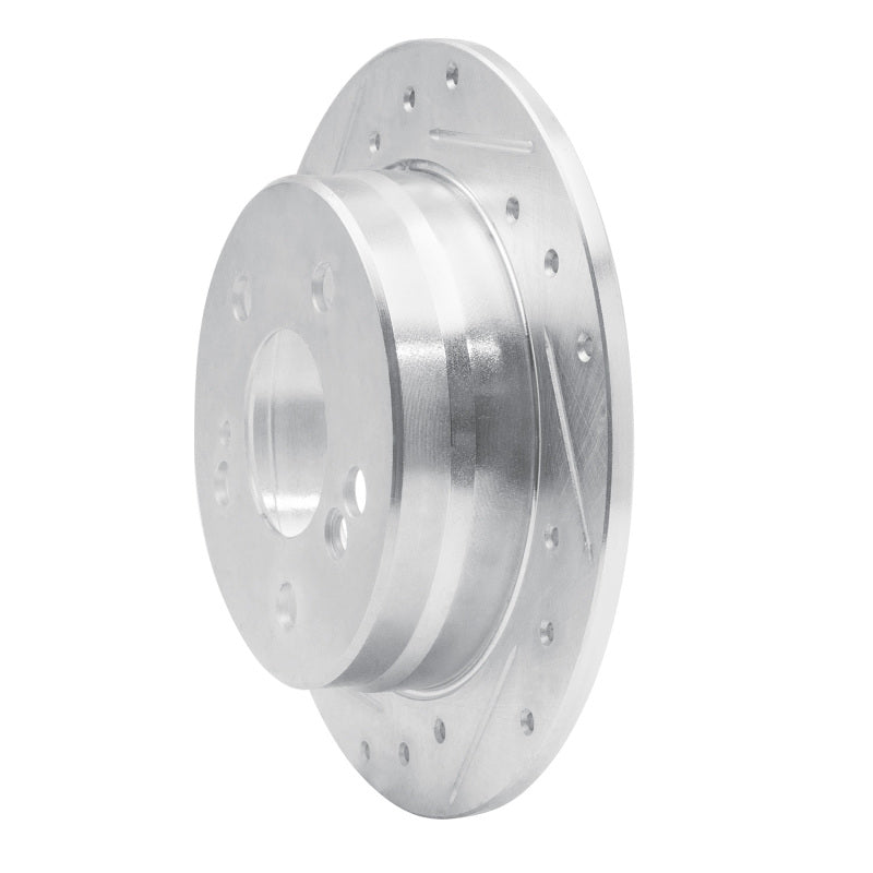 R1 83-95 Mercedes-Benz E300 Rear Left Drilled & Slotted Silver Brake Rotor