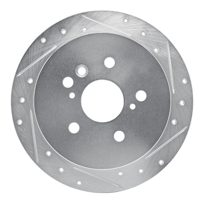 DFC 04-09 Lexus RX350 Rear Right Drilled & Slotted Silver Brake Rotor