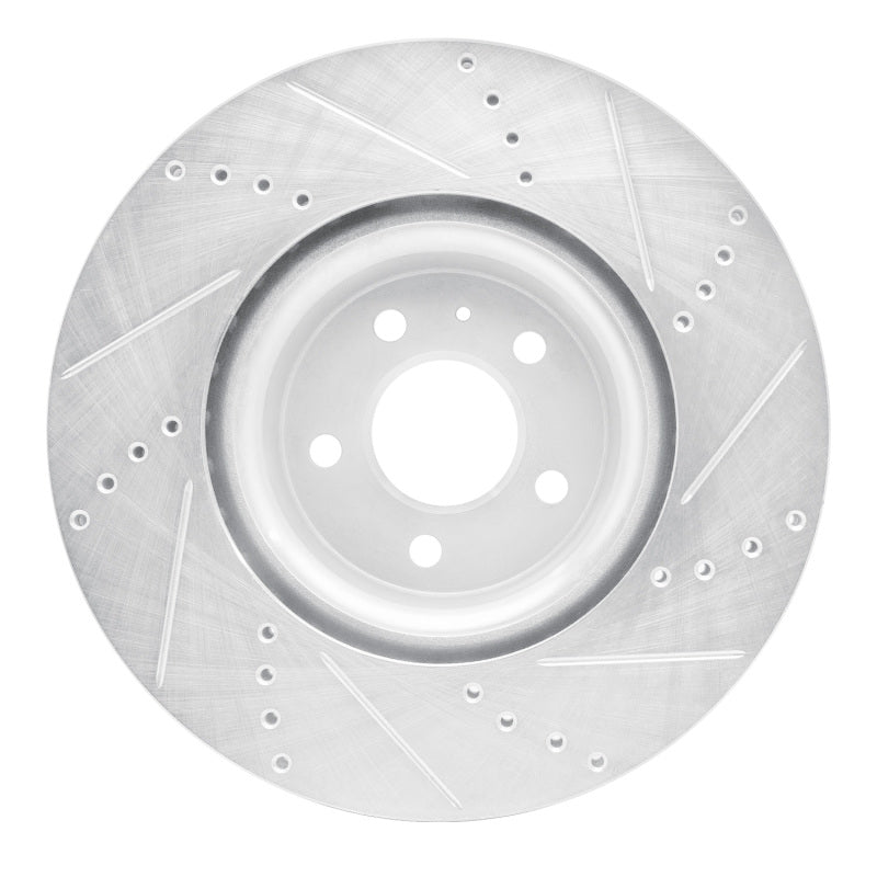 DFC 12-20 Audi Q5 (USA/Canada) Except Hybrid Front Left Drilled & Slotted Silver Brake Rotor