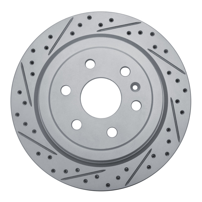 R1 10-16 Cadillac Srx Rear Left Drilled & Slotted Geo-Carbon Rotor