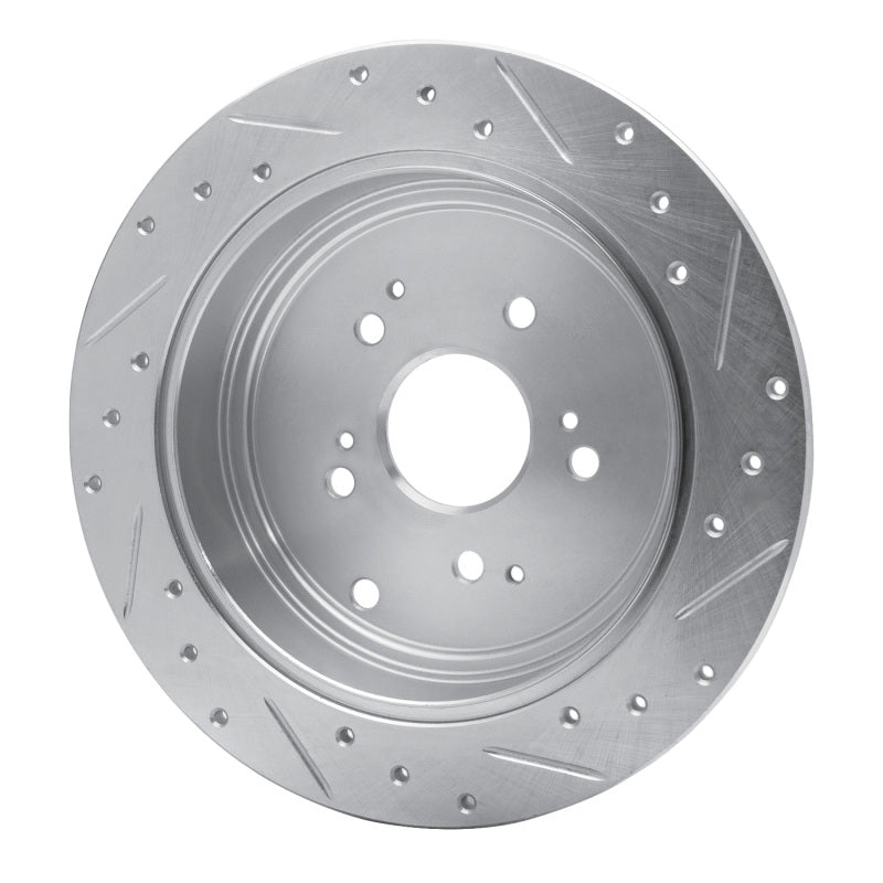 DFC 01-08 Acura MDX Rear Left Drilled & Slotted Silver Brake Rotor