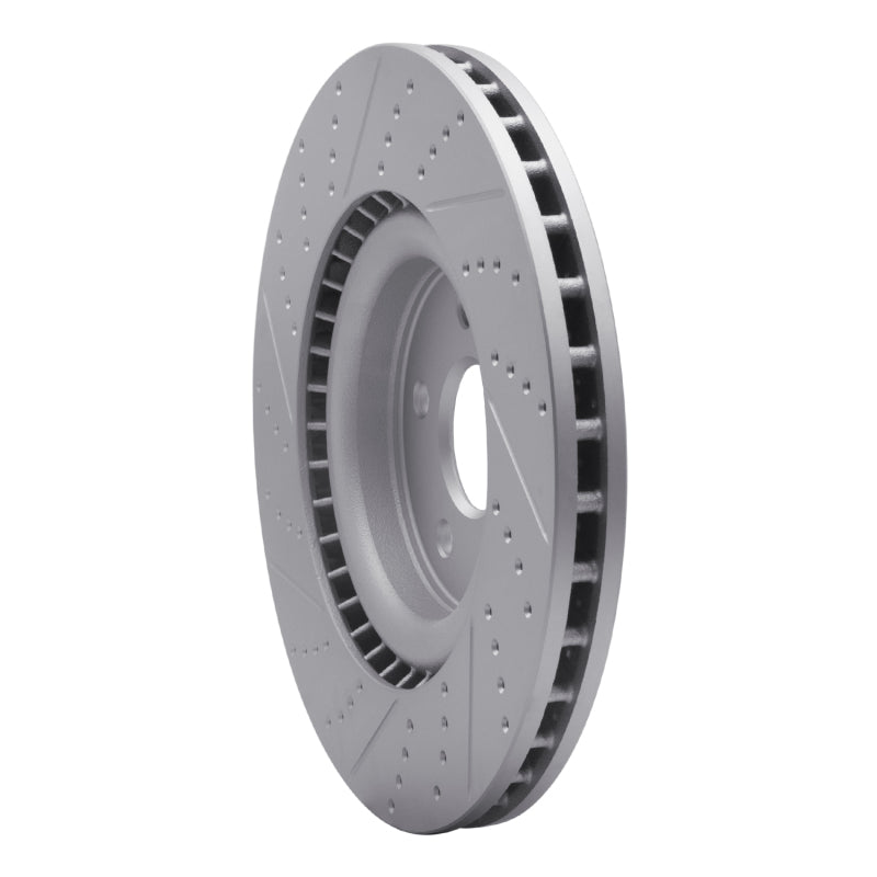 R1 12-25 Dodge Durango Front Right Drilled & Slotted Geo-Carbon Rotor
