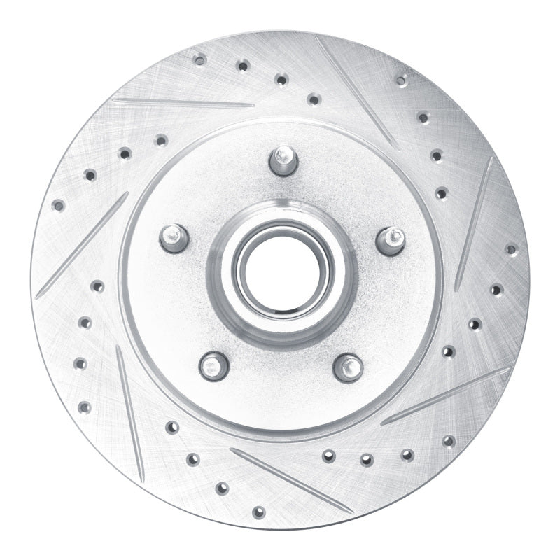 R1 90-02 Chevrolet ASTRO Front Right Drilled & Slotted Silver Brake Rotor