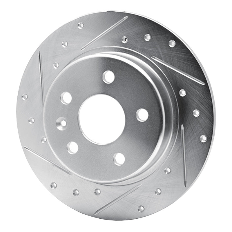 DFC 16-23 Chevrolet Cruze Rear Left Drilled & Slotted Silver Brake Rotor