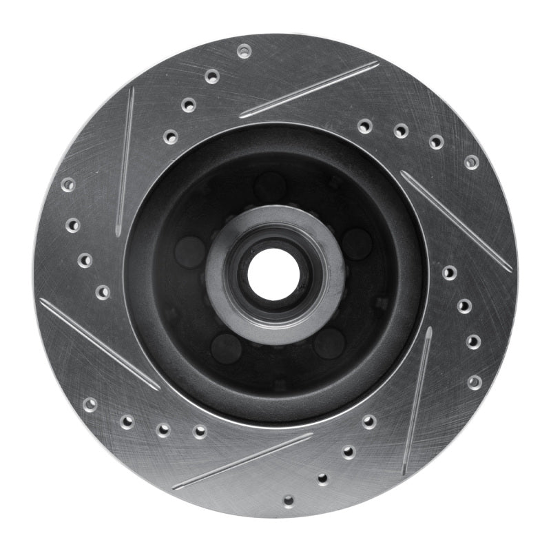DFC 71-81 Chrysler New Yorker Front Right Drilled & Slotted Silver Brake Rotor