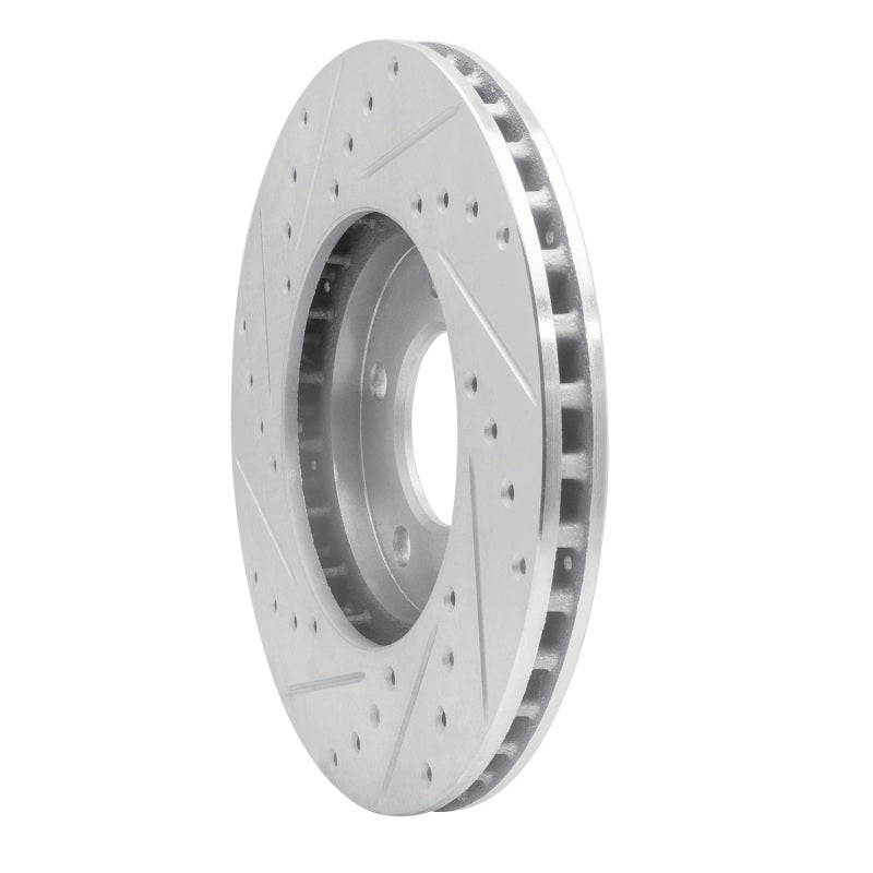 R1 91-96 Chrysler Town & Country Front Right Drilled & Slotted Silver Brake Rotor