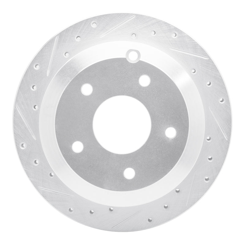 R1 05-06 Pontiac GTO Rear Left Drilled & Slotted Silver Brake Rotor