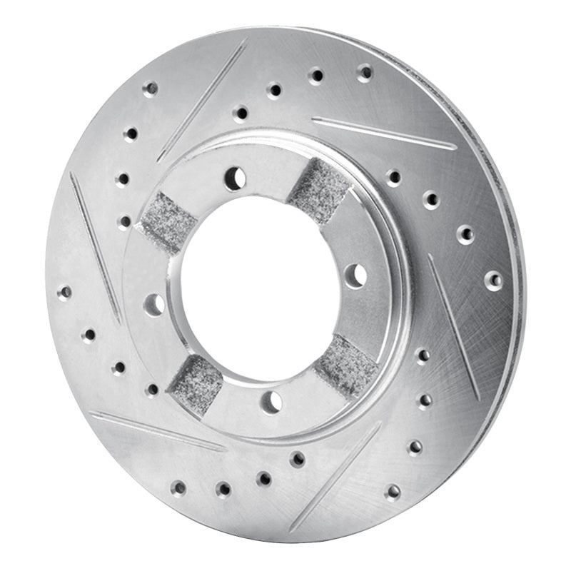 DFC 83-91 Dodge Colt Front Left Drilled & Slotted Silver Brake Rotor