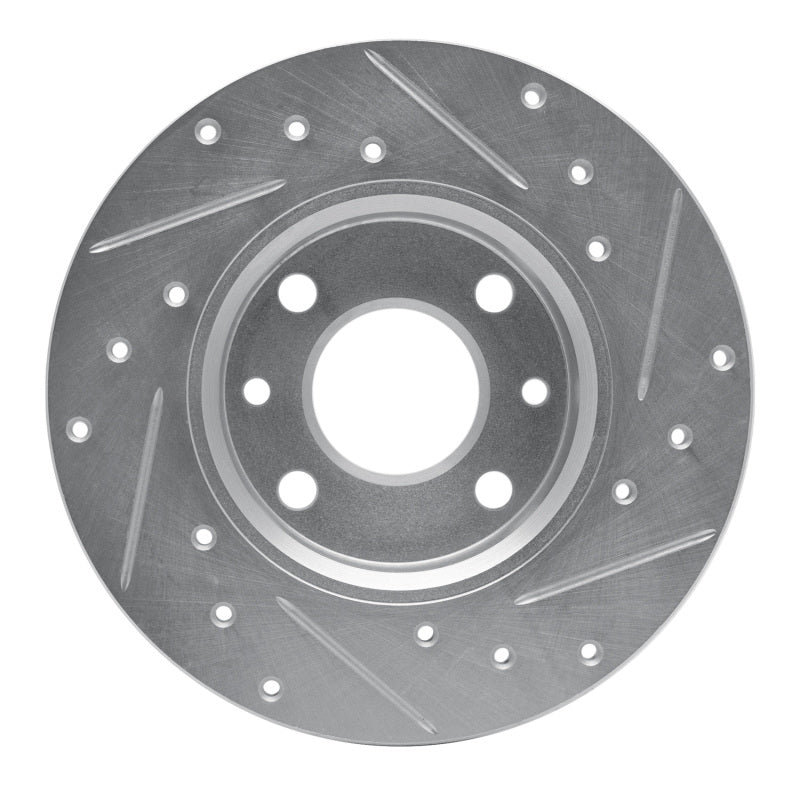 DFC 09-19 Fiat 500 (Mexico) Rear Left Drilled & Slotted Silver Brake Rotor