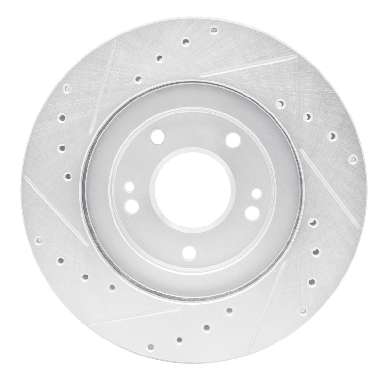 DFC 91-93 Dodge Stealth Front Right Drilled & Slotted Silver Brake Rotor