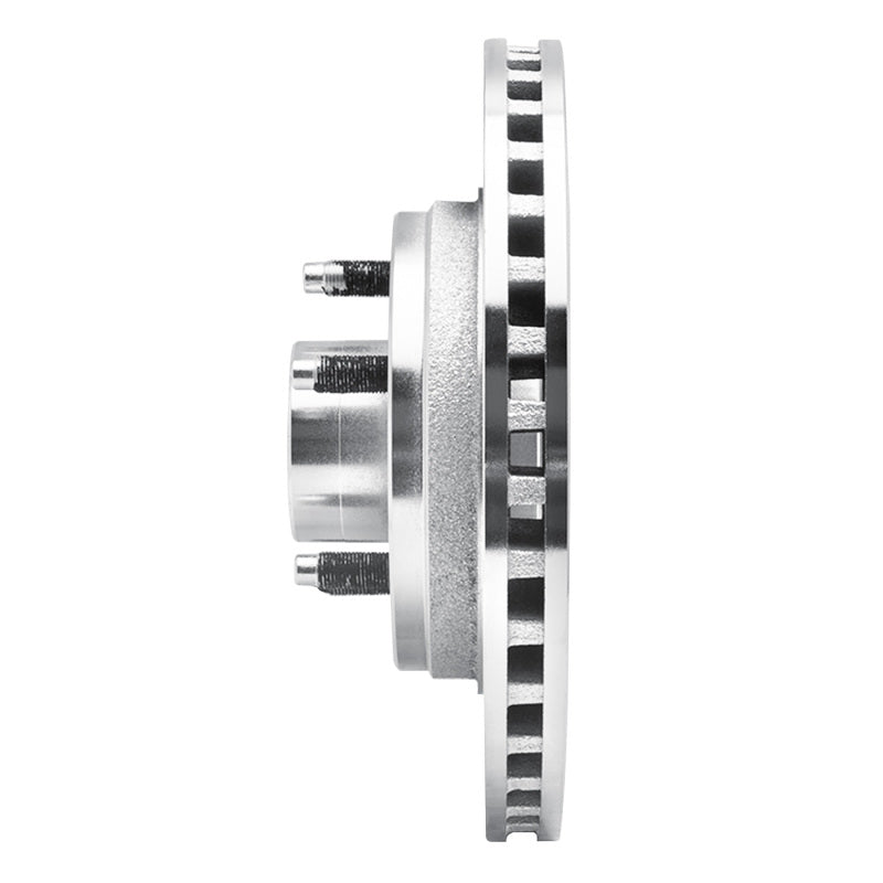 R1 82-87 Ford Mustang Front Left Drilled & Slotted Silver Brake Rotor
