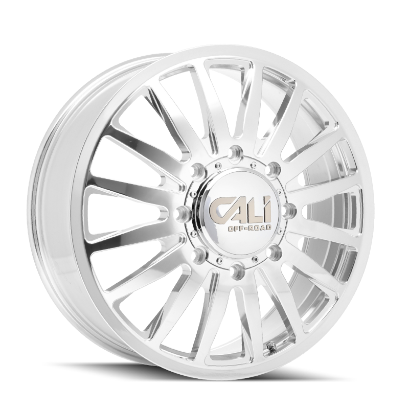 Cali Off-Road 9110D Summit Dually 22x8.25 / 8x200 BP / -232mm Offset / 142mm Hub Polished Wheel